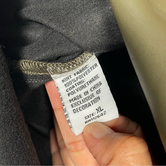 Telepatía Olive Green Mini Skirt Faux leather Size XL - Picture 4 of 4